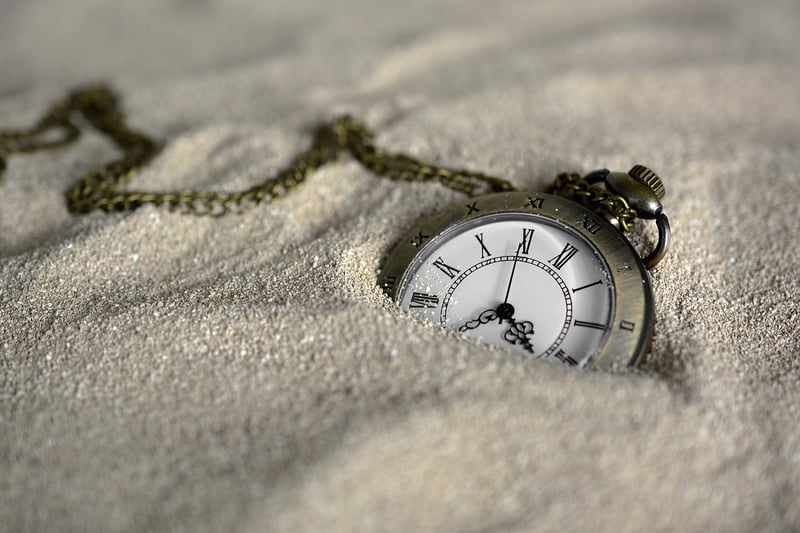 Pocket watch showing time