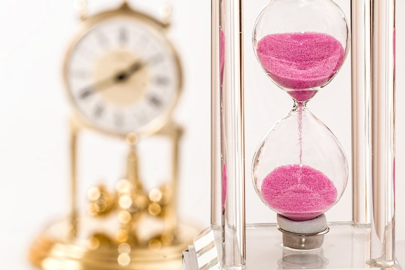 Hourglass measuring time